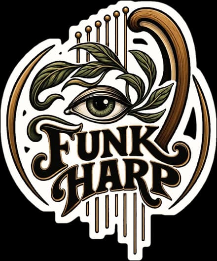 Funkharp logo sticker